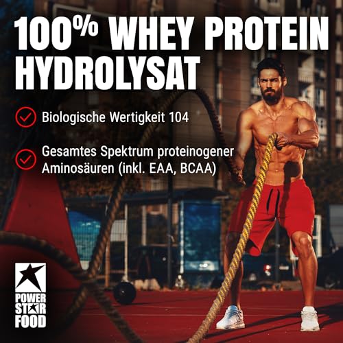 Powerstar WHEY AMINO | 500 Eiweiß-Tabletten hochdosiert mit 1.000mg pro Tablette | 100% Whey Protein Hydrolysat OHNE Zusätze & Süßungsmittel | Reich an EAA, Glutamin & anderen Aminosäuren