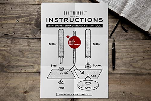 Craftmemore Snap Fasteners Color Plated Solid Brass Snaps Heavy Duty Press Stud Poppers Ring-Socket Button #201 Vt47 Pack Of 10 (15 Mm, Antique Brass) #TOP2