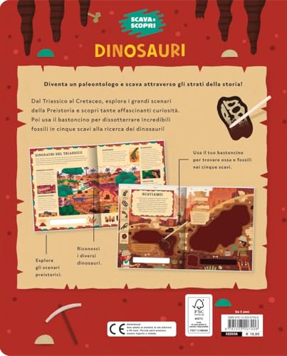 Dinosauri. Scava E Scopri. Ediz. A Colori. Con Bastoncino Per Scavare - 2
