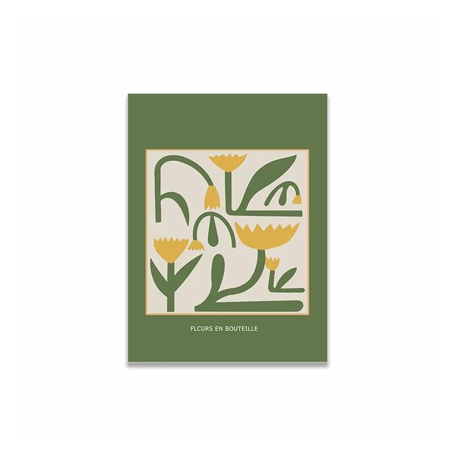 Cuadro sobre lienzo moderno 50x70cm y póster botánico para decoración de dormitorio
