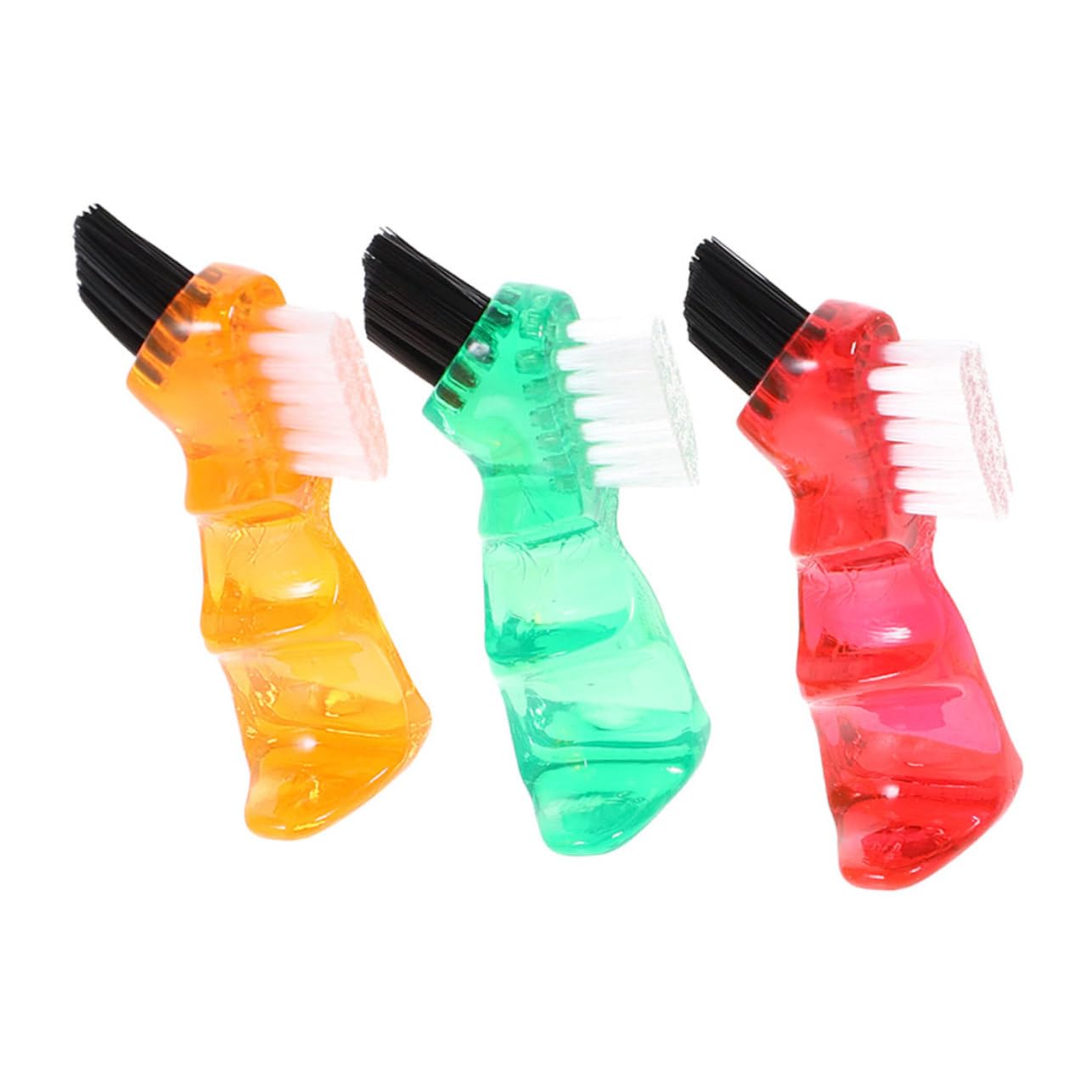 UKCOCO 3 pièces Brosse Prothèse Dentaire Mini Double-side pour Lot de Brossettes Portables Rouge Orange et Vert