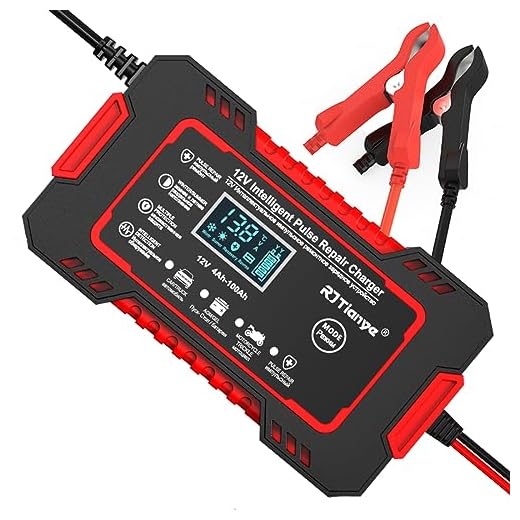 Tianye Carregador de bateria de carro 12V/6Amp automotivo inteligente mantenedor de bateria para carros, caminhões, motocicletas, cortadores de grama, barcos, trailers, veículos off-road,