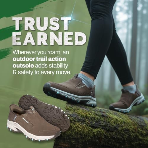 Image of Skechers Women's Hillcrest Sunapee | Suede & mesh upper with twin gore panels, Air-Cooled Memory Foam Insole, Heel Pillow holds your foot secure