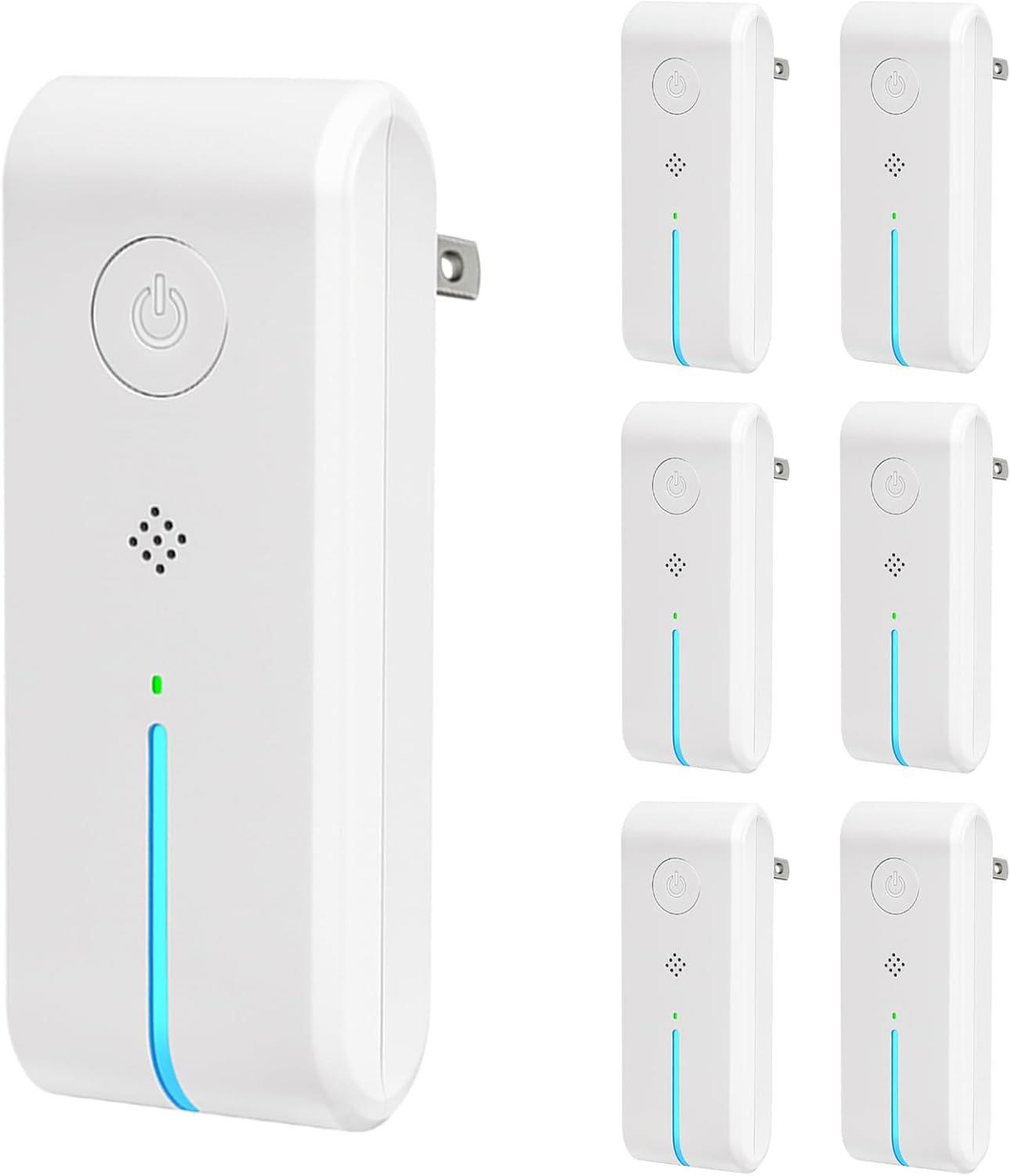 Air Ionizers for Home Plug In(6 Pack):Air Purifier Plug in with Night Light,Negative Ion Generator,Q