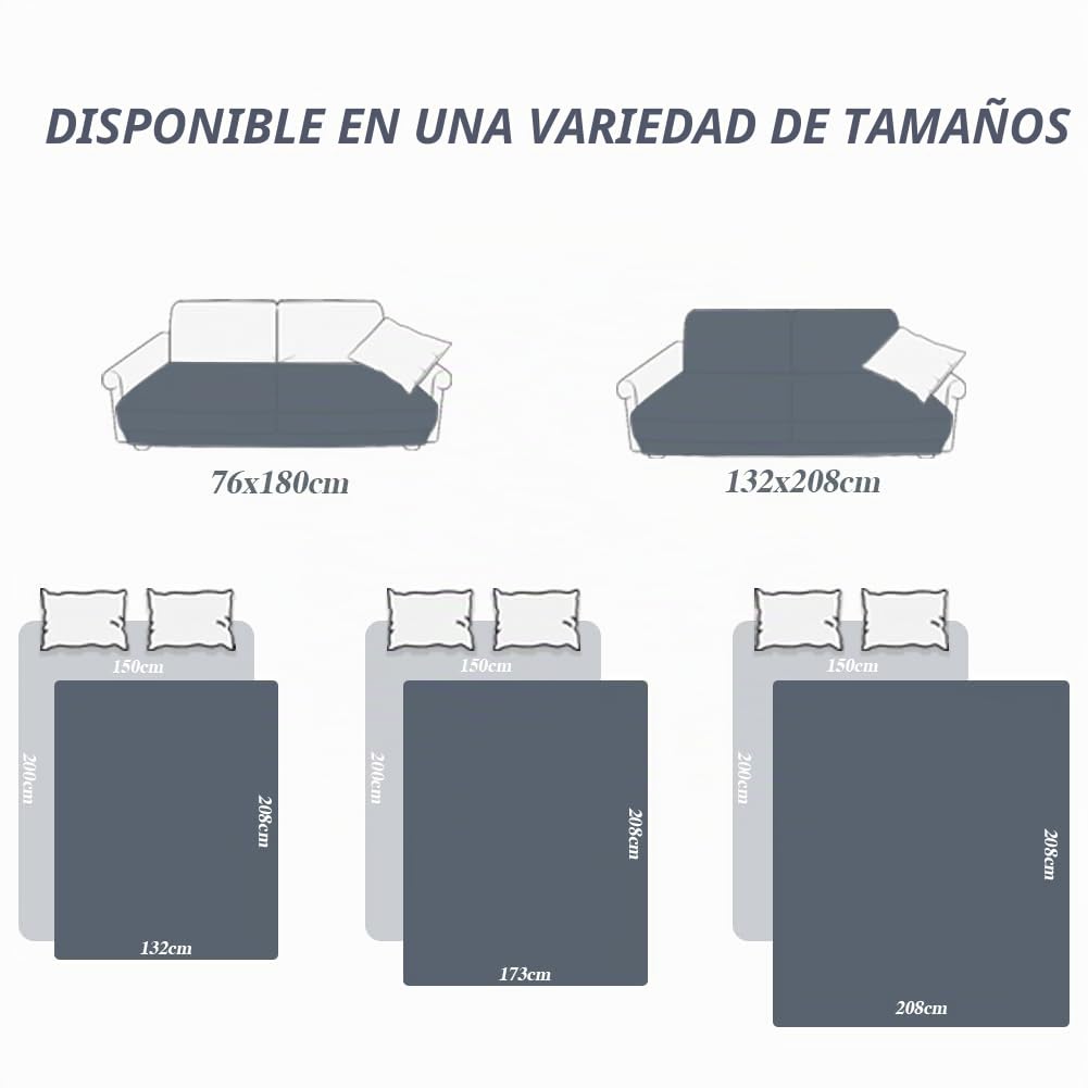 DUJUIKE Funda para sofá 100% Impermeable para Perros, Funda para Cama de Perro, Protector de Muebles de café para niños, Perro, Gato (Gris, 76-180cm(1 Pack))