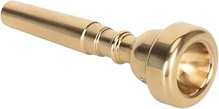 7C Trumpet Mouthpiece Smoothing High Accuracy 7C Metal Trumpet Mouthpiece Gold Color with Brush for Practice