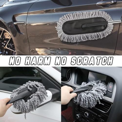 Image of 5 Pcs Microfiber Car Duster Accessories Kit with Scratch & Lint Free Duster || Interior & Exterior Car Cleaning Detailing Best Tools Best for Cars, SUVs, Sedan, Car Cleaning Kit (5)