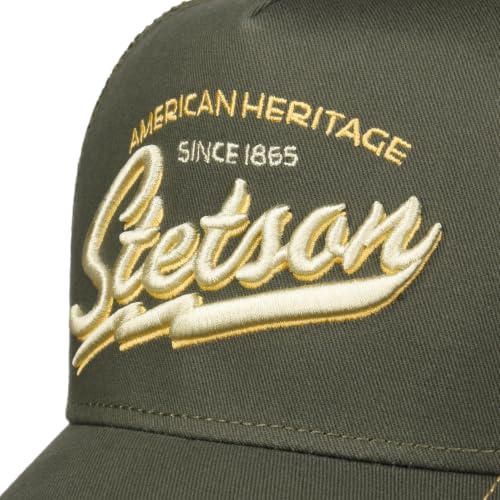 Image of Stetson American Heritage Trucker Cap Men Breathable Mesh Snapback Summer Winter