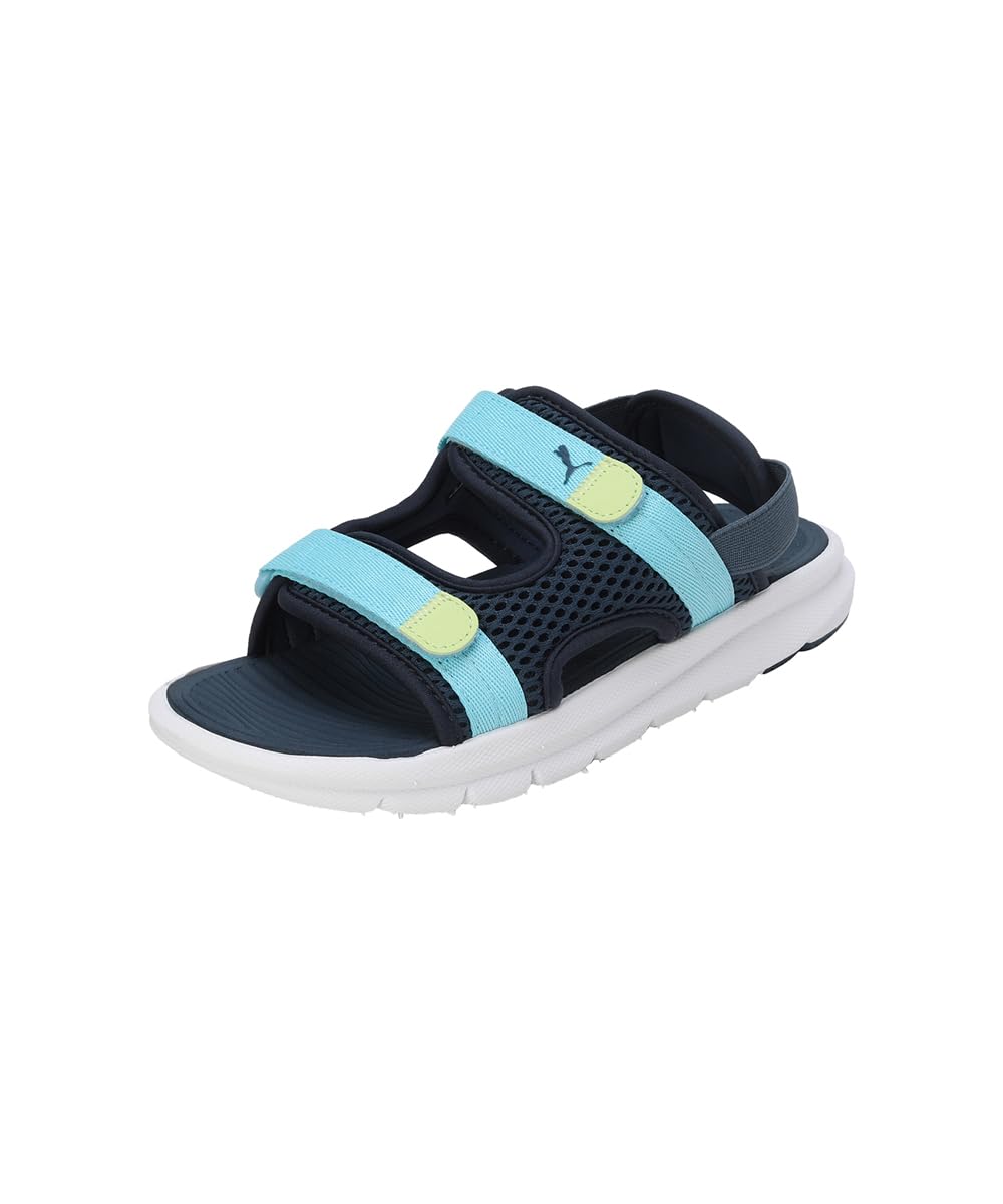 Puma Unisex-Kid Evolve Sandal PS Dark Night-Hero Blue-Lily Pad Sandal - 1 UK (38914702) (B09YVMTVN4) Amazon Price History, Amazon Price Tracker