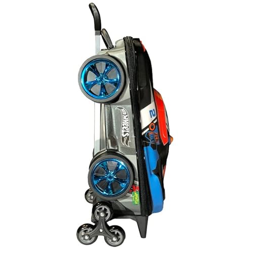 Mala Infantil com 6 Rodinhas Hotwheels Terrain Storm - Maxtoy