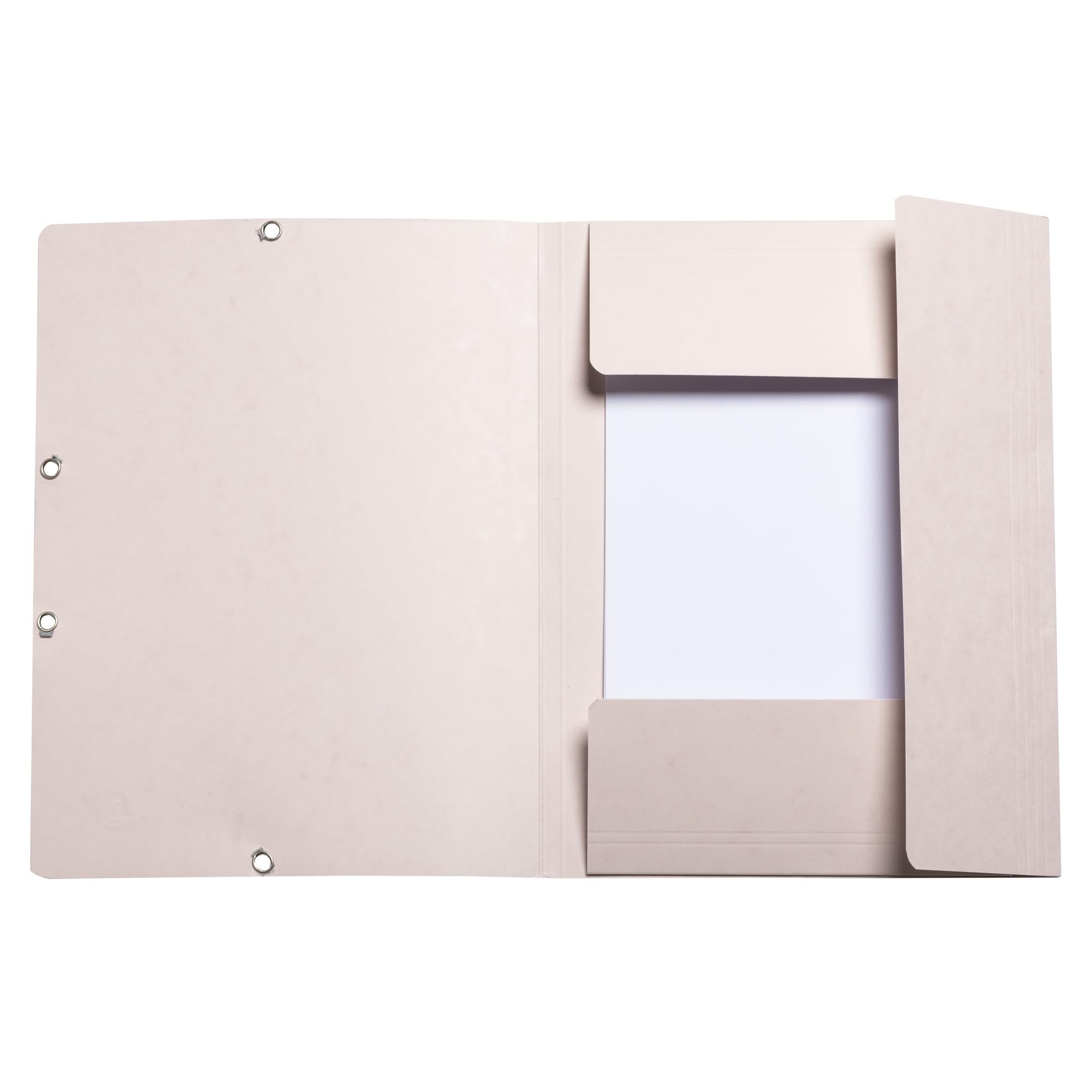 Exacompta - Rif. 55274E - Cartone da 25 cartellette con elastici Skandi - tasche a 3 lembi - in carta lucida 400g/m2 - 24X32 cm per documenti in formato A4 - colore nude