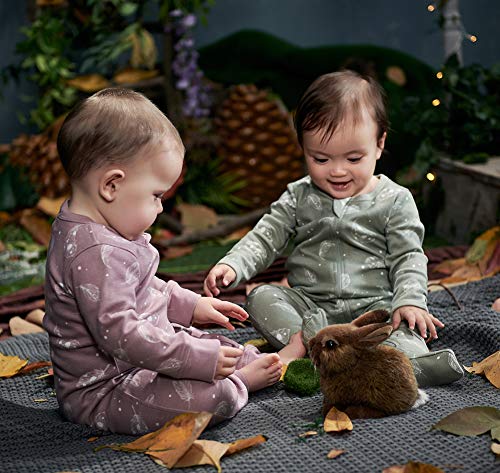 Image of Owlivia Organic Cotton Baby Boy Girl Zip Up Sleep N Play, Footless, Long Sleeve (Size 0-18 Month)