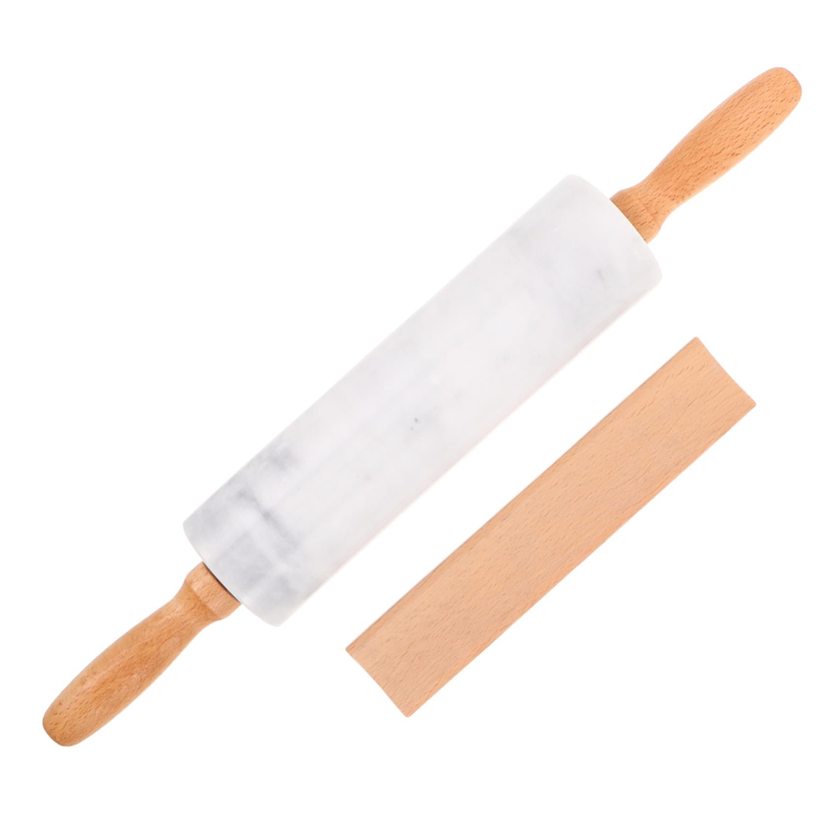 ABOOFAN Rouleau à Billes en Marbre 3 Pièces Design Ergonomique et Surface Antiadhésive pour Pâtisserie Cuisine à Domicile