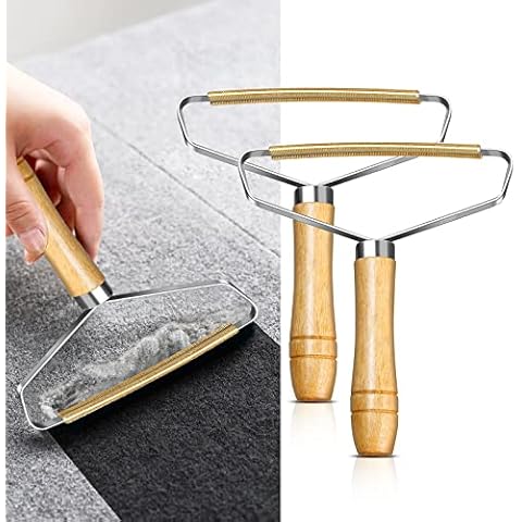 Lint Roller Lint Remover, 2 Pcs Portable Fabric Shaver Manual Clothes Fuzz Shaver for Sweater Woven Coat, Carpet, Pet Hair Cover
