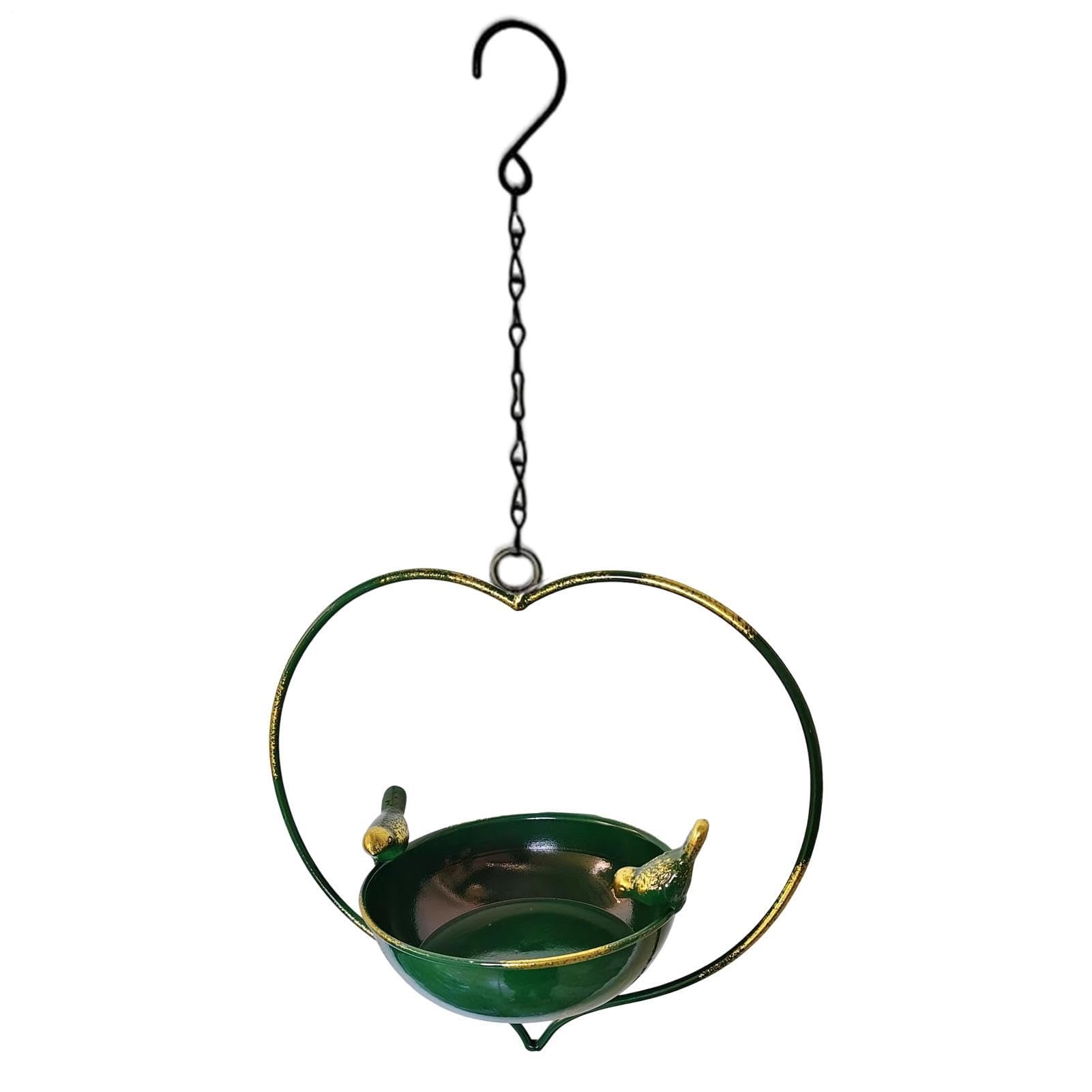 Nichoir pour l'extérieur en métal au design de cœur élégant pour jardin chic
