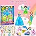 Magnetic Dress Up Dolls Girls Toys Princess Mermaid Fairy Ballerina Fridge Magnets Puzzles Toddlers 3-5 Pretend Play Car Road Trip Airplane Travel Games Activity Birthday Gift 3 4 5 6 7 8 Gilr Boy