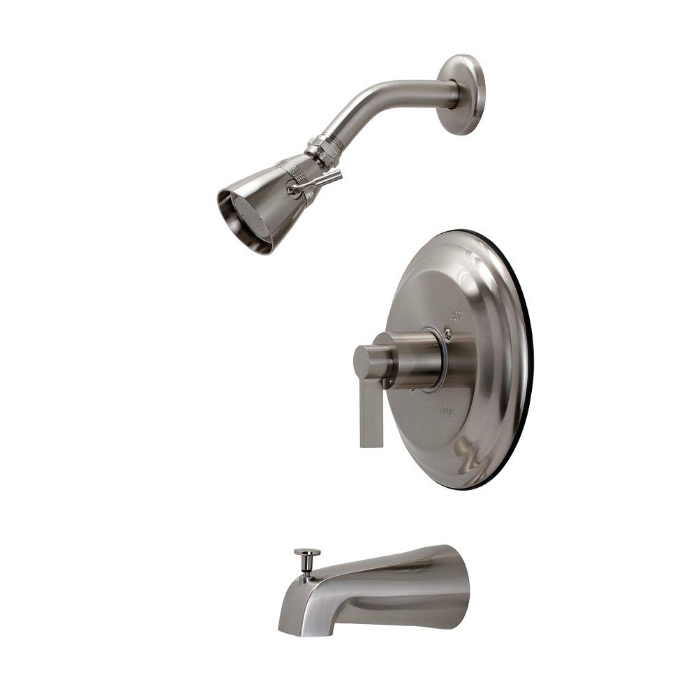 Kingston Brass KB3638NDL NuvoFusion mitigeur baignoire douche nickel brossé mural