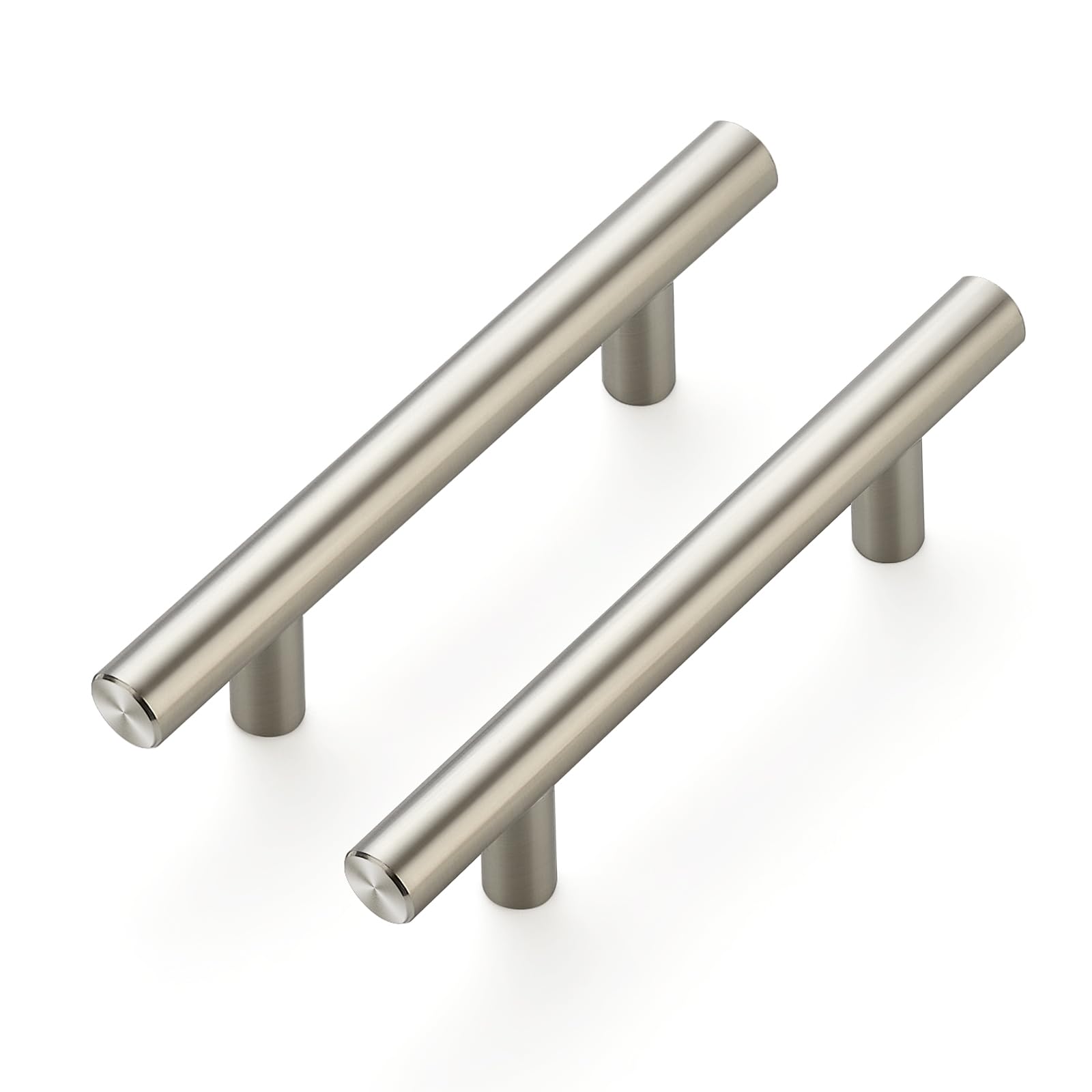 25 Pack 5 Inch Length Kitchen Cabinet Handles with 3 Inch Hole Center Brushed Nickel Cabinet Pulls Stainless Steel Drawer Pulls,Cabinet Knobs for Dresser Drawer