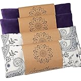 Hihealer Eye Pillow Yoga Meditation Accessories Lavender Aromatherapy Weighted Eye Mask for Sleeping, Yoga, Meditation, Self Care Relaxation for Women Mom (Purple & White, 2)