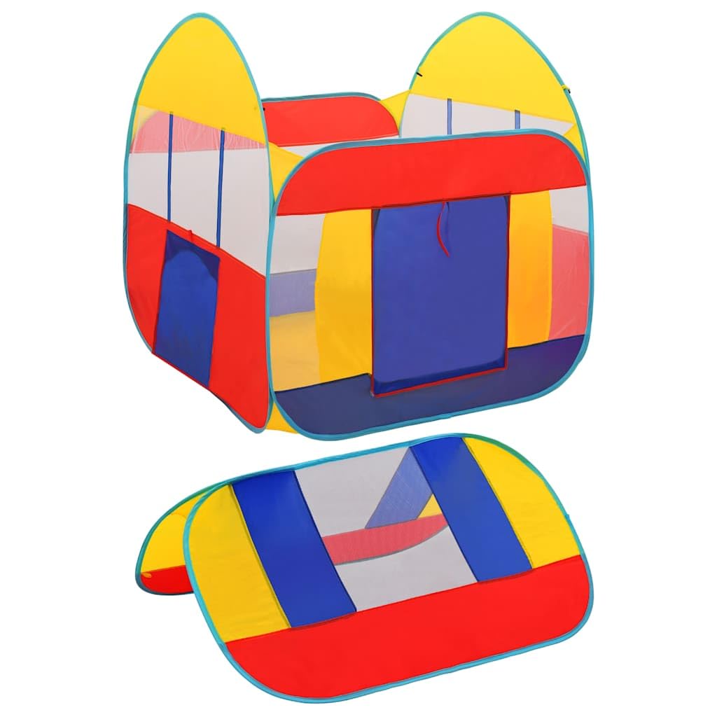 Spielzelt mit 300 Bällen XXL, Polyester und Stahldraht, 123x120x126 cm, faltbar mit Tragetasche, transparentes Netzfenster, robustes Spielhaus für Kinderzimmer, Garten, drinnen und draußen