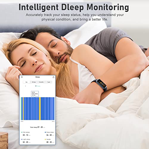 Fitness Tracker With Step Counter/Calories/Stopwatch, Activity Tracker, Health Tracker With Heart Rate Monitor, Sleep Tracker,1.10''Amoled Touch Color Screen, Pedometer Watch For Women Men Kids #TOP3