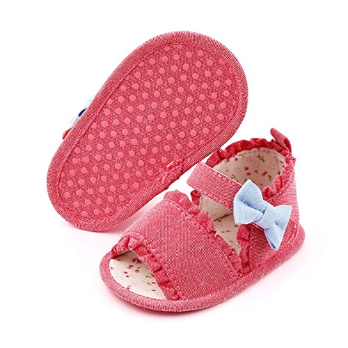 Boys Sandals Closed Toe Girls Sandals Baby Newborn Summer Sneakers Cute Colorful Bow Walking Shoes Sticky Straps Shoes4