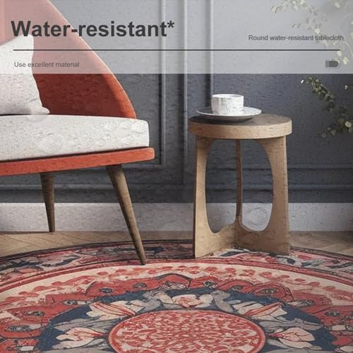 Nappes de table rondes imperméables avec motif circulaire haut de gamme - 7