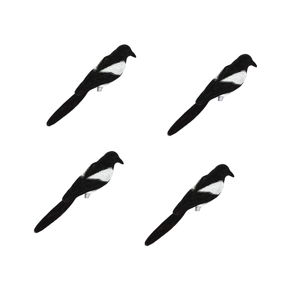 Inzopo 4 Piece Magpie Decoy Hunting Bait Shooting Trap Garden Scarer