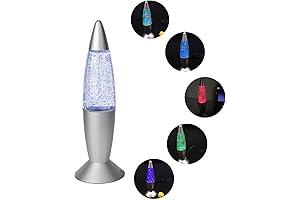 Glitter Lava Lamp LED Vintage Mini 7.28'' Night Light Lamp with USB...