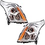 Headlights Set fits 2010-2013 Cadillac SRX Pair Halogen Headlamps Lens & Housing