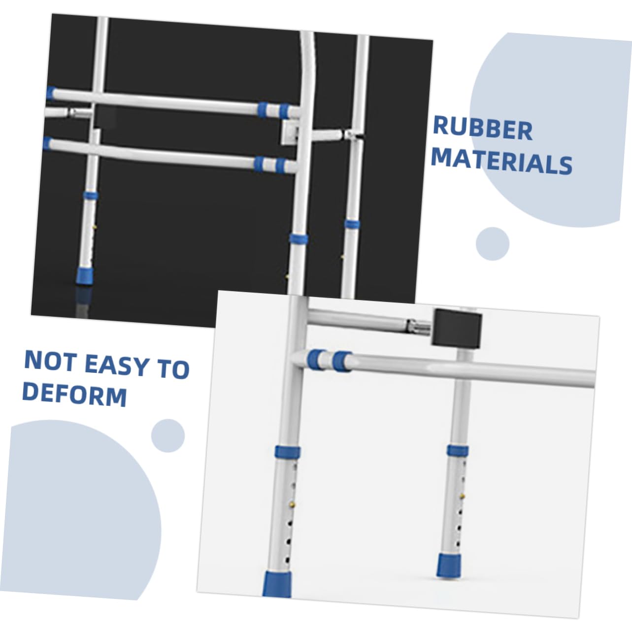 COLLBATH 4pcs Rubber Tips for Canes Blue Crutch Pole Tips Rubber Crutch Pole Tip Replacement Trekking Pole Foot Covers