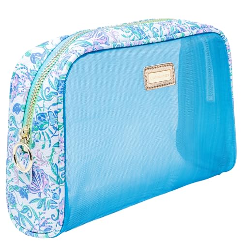 Lilly Pulitzer Clear Zipper Pouch, Cute Pencil Case for Adults, Travel Toiletry Bag, Small Pouch Bag for Supplies, Makeup or Toiletries, Just a Pinch2