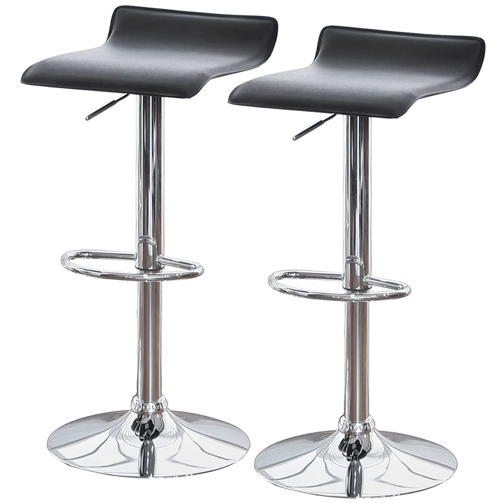 カウンターチェア WY-119 黒脚タイプ 2脚セット バーチェア 昇降式