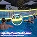 OHYEMO LED Pool Volleyball Net Set, Light Up Pool Volleyball Game Set with 2 LED Water Balls, Adjustable Net and Pump, Swimming Pool Sports Game Set for Adults Teens, Inground Pool Toy Party Fun