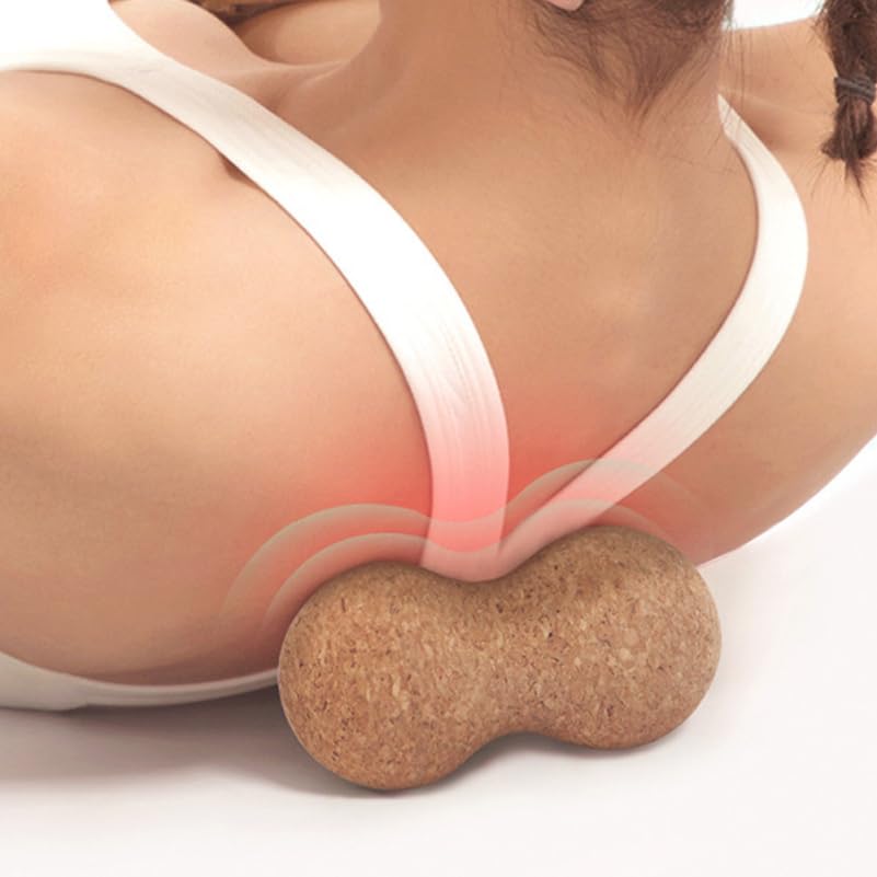Boule de massage en liège légère et réutilisable pour relaxation cou