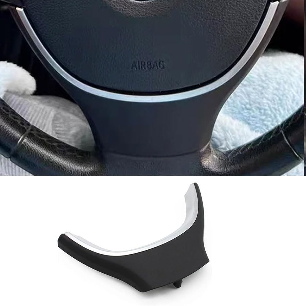 Steering Wheel Cover Trim, Black Auto Steering Wheel Protector Cover Interior Accessories Replacement for BMW 5/6/7/5GT F07 F10 F11 F01 F02 F06 F12 (Model A Black)