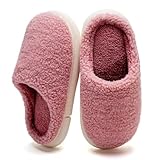 WateLves Women's Pillow Warm Memory Foam Slippers Comfortable Cute House Shoes Lightweight Fuzzy Christmas Slippers(DIY,Pink-42/43)