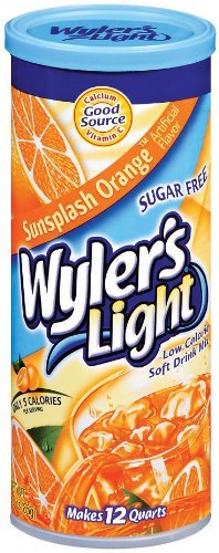 Wyler's Light Sugar Free Drink Mix, Sunsplash Orange, 3.0-Ounce (Pack of 12)