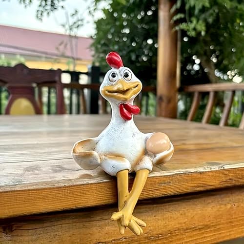 Escultura Decorativa de Pollo Divertido para Jardín miniatura 4