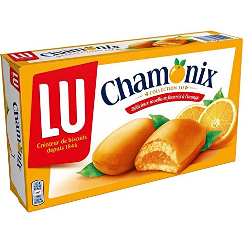 LU Chamonix Lu Collection Delicioso relleno de naranja suave y esponjoso, 250 g (paquete de 6)