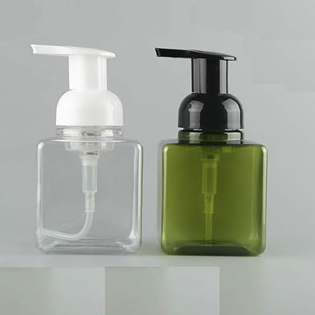 Amazon Shopdp 2個セット 泡用ソープボトル 泡タイプ用 洗剤用詰め替え容器 泡ボトル 泡ポンプボトル 泡ハンドソープ ボディソープ 洗顔フォーム 四角 250ml ソープ シャンプー用ディスペンサー ホーム キッチン オンライン通販