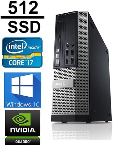 Dell Optiplex 990 4K Desktop Computer, Quad Core i7 upto 3.8GHz, 16GB DDR3, New 512GB Solid State Drive, WiFi, Windows 10 Pro, Nvidia Quadro K600 1GB, USB 3.0(Renewed)