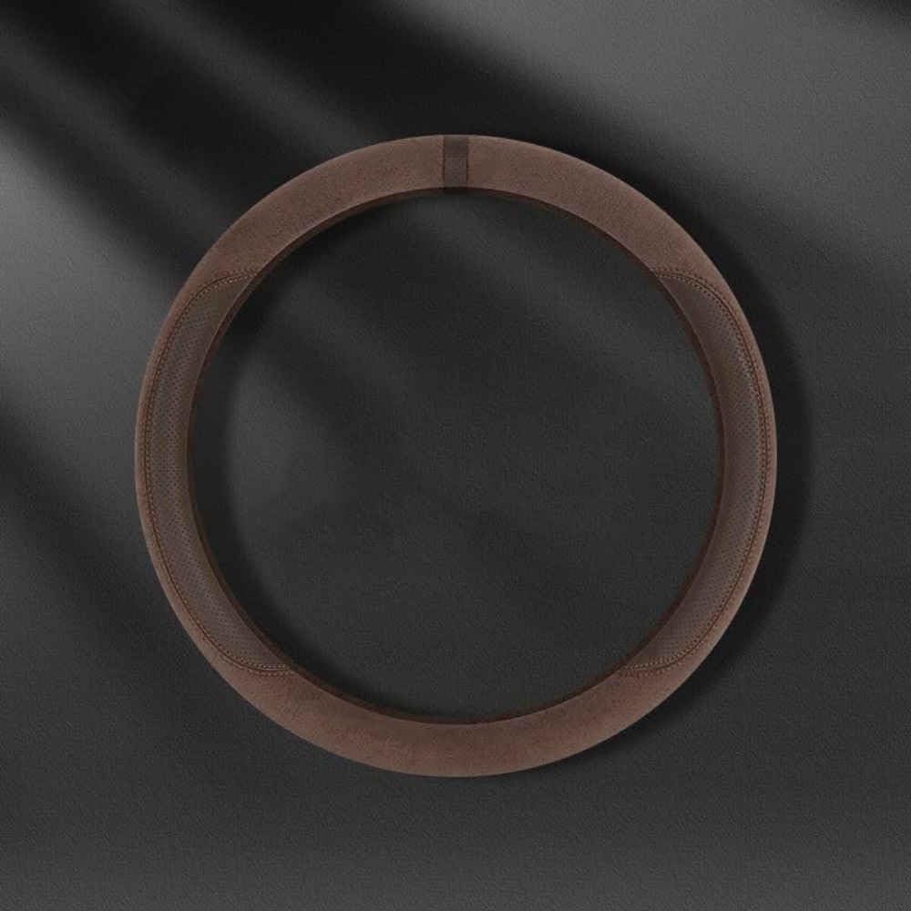 GCSERHUI Sporty Steering Wheel Cover for Opel Astra Crossland Grandland Insignia Mokka Combo, Premium Non-Slip Design, Breathable Interior Decor Protector,O-Brown