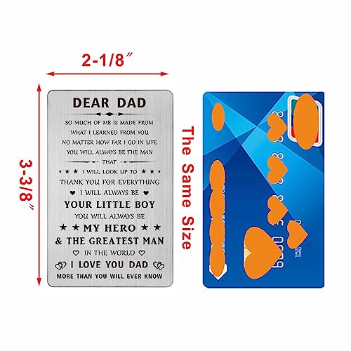 Dad Gifts from Son for Men - I Love You Dad - Dad Birthday Engraved Wallet Card Gifts2