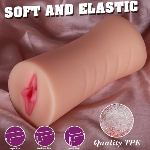 Image of Beginner Pocket Pussy Male Masturbator - Adult Sex Toys for Men Penis Stimulation,Male Blowjob Stroker Toy with 3D Realistic Textured Tight Anus & Real Mouth for Man Masturbation Pleasure