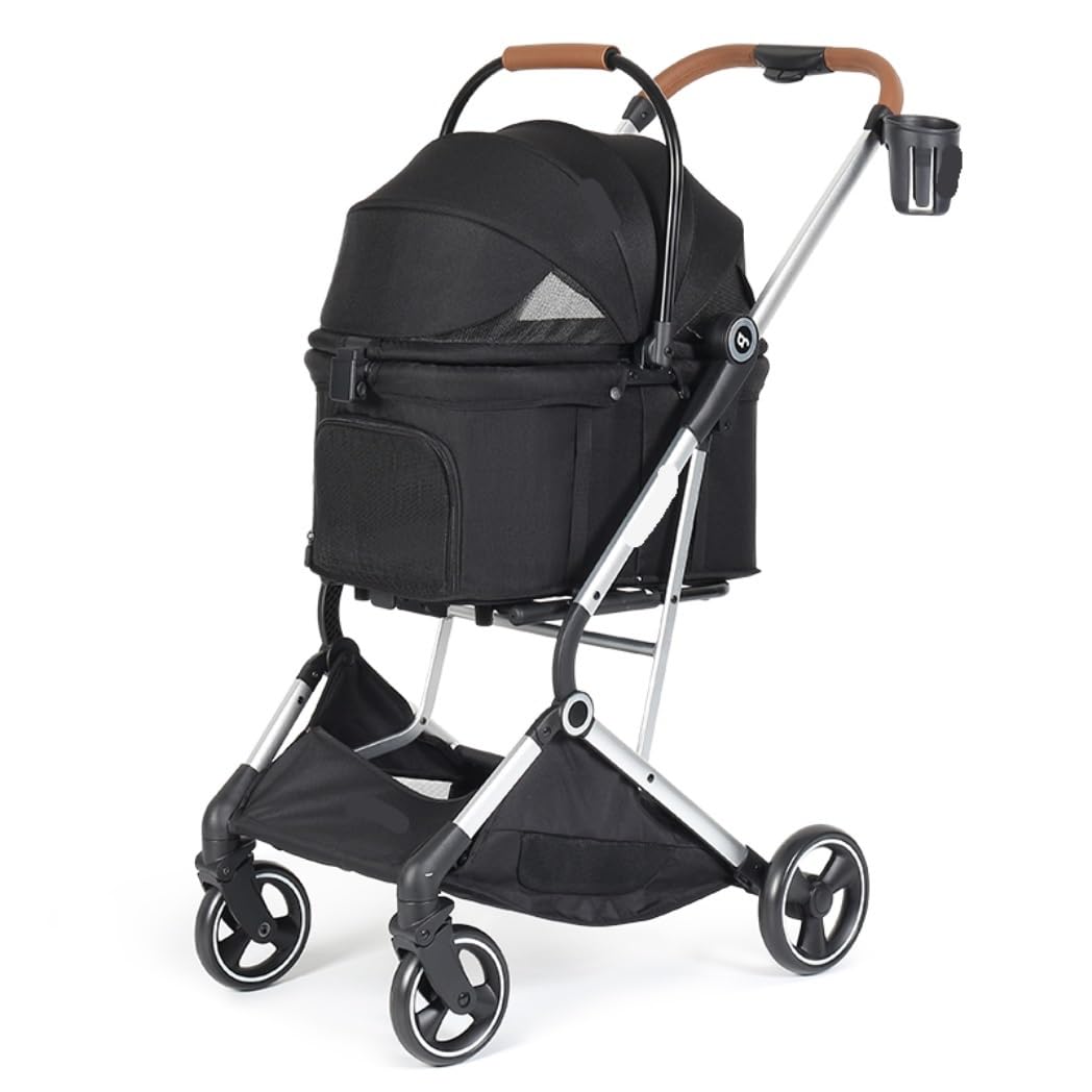 Cochecito para Mascotas Carro Perro Cochecito Para Perros Y Gatos, Carrito Plegable Rápido Para Mascotas, Cochecito Para Perros Pequeños Y Medianos, Capacidad De Carga De 44 Libras Cochecito para Perr