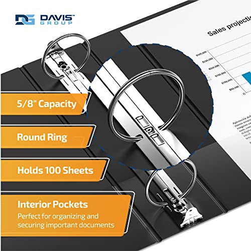 Quickfit View Binder, 5/8 Inch, Round Ring, Black, 6 Pack (88001-06) #TOP1