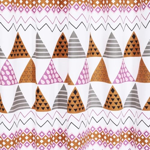 Image of Homestan 100% Cotton Block Print Door Curtains 9 Feet Long Set of 2 with Stainless Steel Grommets for Home Decor (9 X 4.5 Feet, Brown)