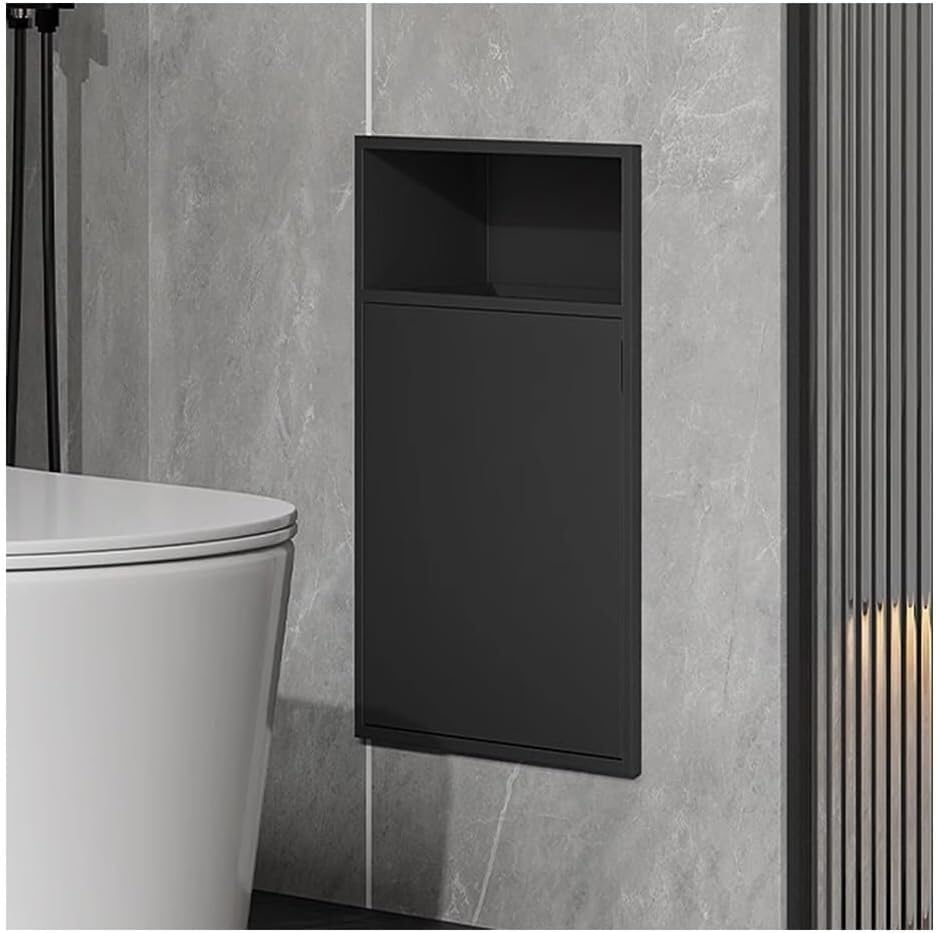 Niche de douche en acier inoxydable gris encastrée 30x50x14 cm