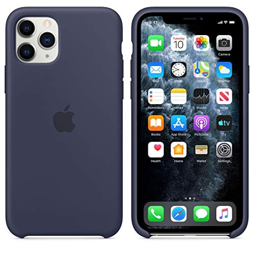 Image of (Open Box) Apple iPhone 11 Pro Silicone Case - Midnight Blue - MWYJ2ZM /A